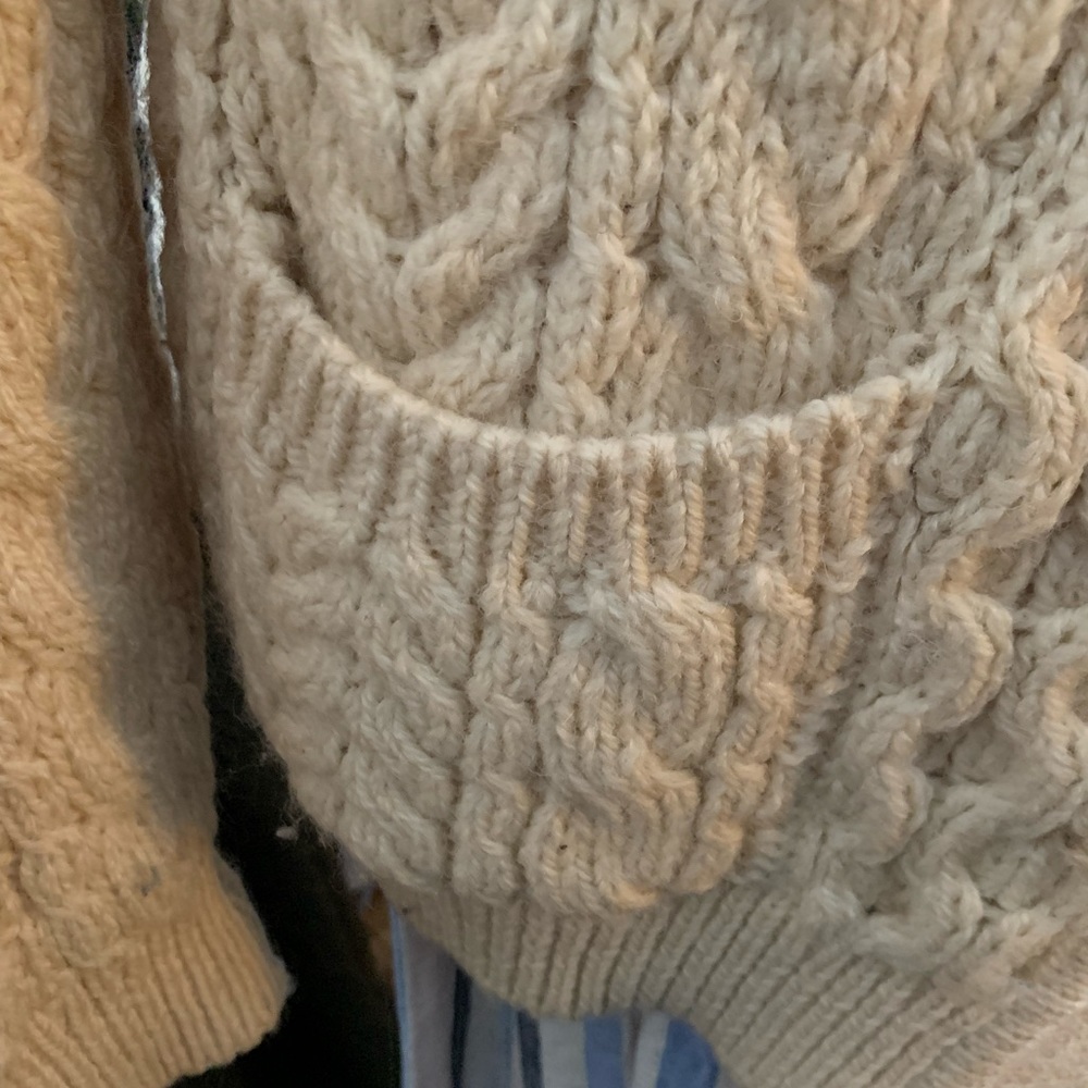 Cladyknit Made in Ireland 100% Wool Arab Cable Knit Sweater EUC Vintage - Picture 6 of 8